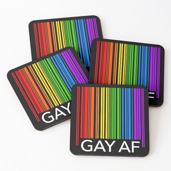 Item preview, GAY AF - Pride Rainbow Flag Barcode designed and sold by Thelittlelord.