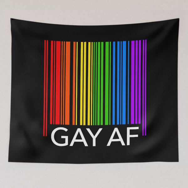 Item preview, GAY AF - Pride Rainbow Flag Barcode designed and sold by Thelittlelord.