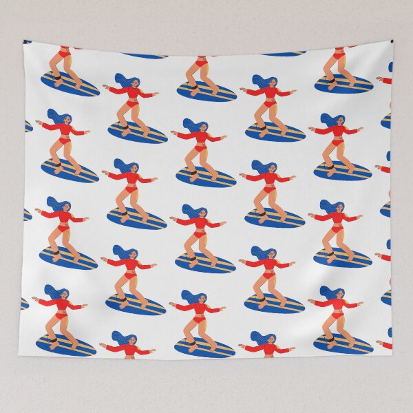Item preview, Surfing Girls Red and Blue Theme designed and sold by kindtoearth.
