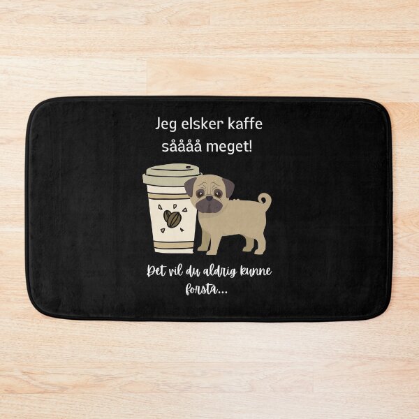 Item preview, (Design is in Danish) (På dansk) Jeg elsker kaffee såååå meget! (I love coffee so much!) designed and sold by Cosmic-Ferret.
