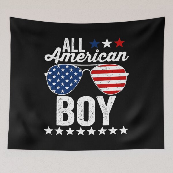 Item preview, all american boy shirt, all american shirt, 4th july shirt, family 4th of july shirts, merica shirt, patriotic shirt, sunglasses shirt designed and sold by T-DESIGNEDZ.