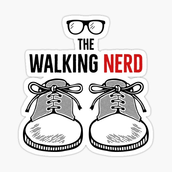 Walking nerd Sticker