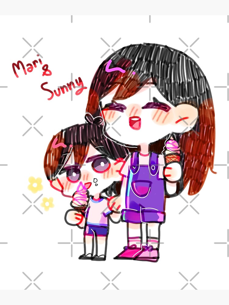 Omori Mari And Sunny Tshirt - Omori Game Clothing - Omori Sticker | Poster