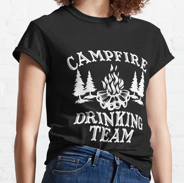 Camping Shirt Galaxy Shirt Camping Trip Graphic Tee Milky Way T-Shirt Unisex Adult T-Shirts 5 Star Restaurant Campfire T-Shirt