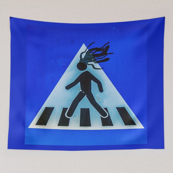 Item preview, Road sign tagged blue and white designed and sold by MarieClaude1954.