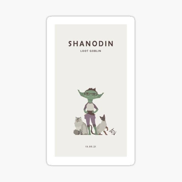 Shanodin the Loot Goblin Sticker