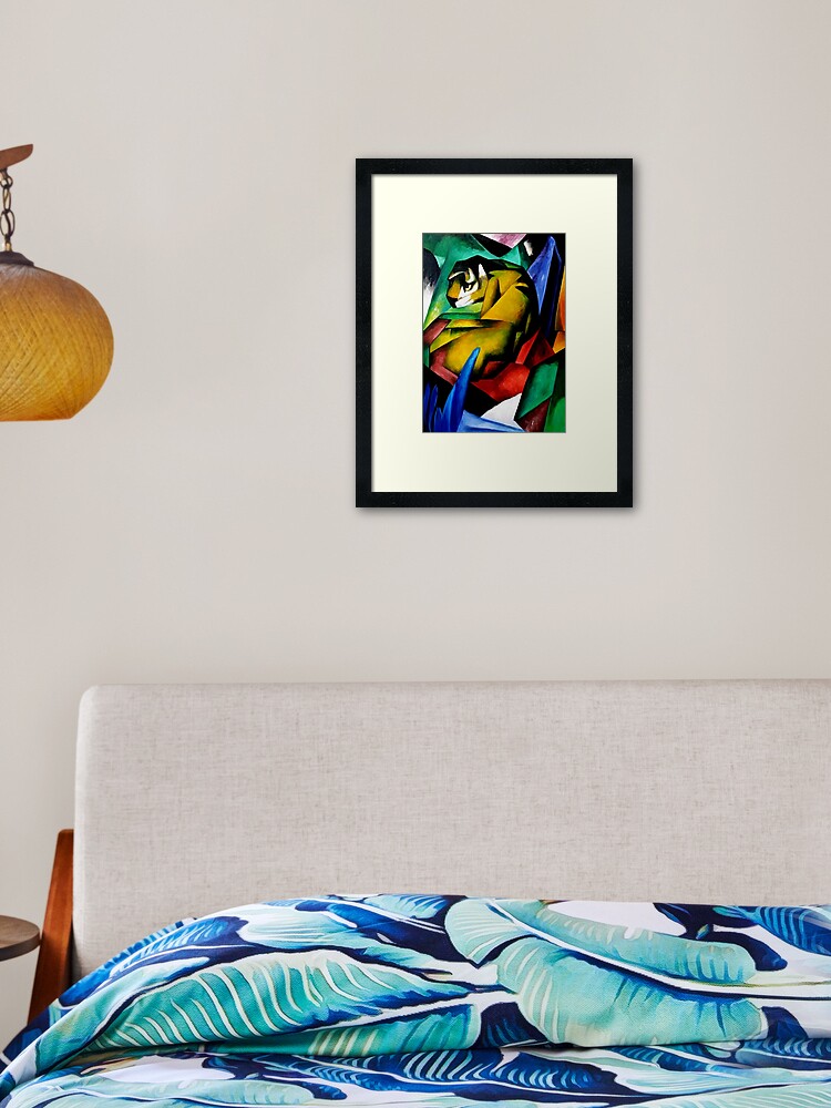 Thumbnail 2 of 7, Framed Art Print, “Tiger” by Franz Marc designed and sold by PatricianneK.
