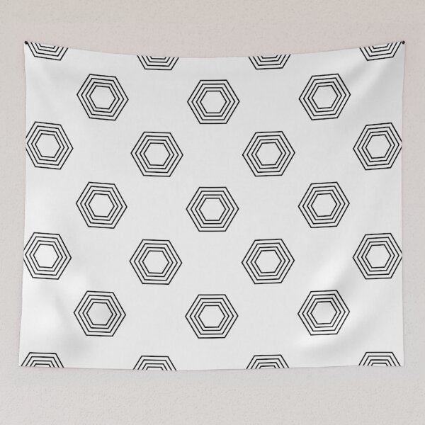 Item preview, Black Hexagon pattern designed and sold by BLMcreations.