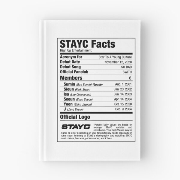 Item preview, STAYC Kpop Nutritional Facts designed and sold by skeletonvenus.