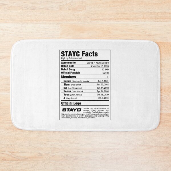 Item preview, STAYC Kpop Nutritional Facts designed and sold by skeletonvenus.
