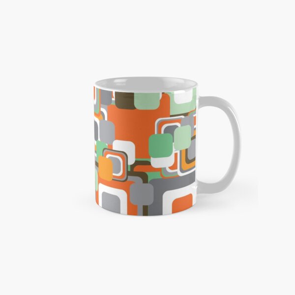 Item preview, Retro Orange and Mint Green Squares Pattern designed and sold by fatfatin.
