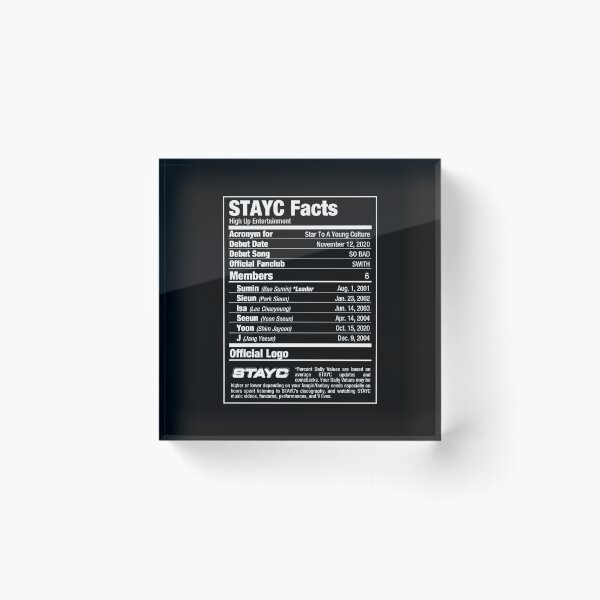 Item preview, STAYC Kpop Nutritional Facts 2 designed and sold by skeletonvenus.