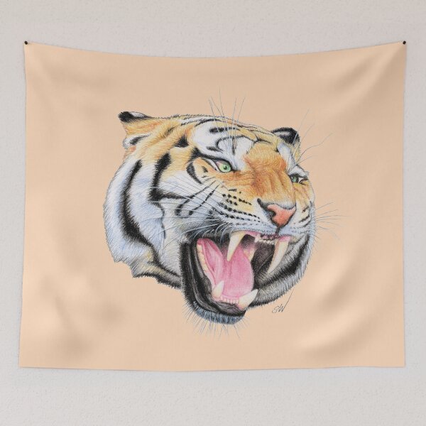 Item preview, Tiger (peach) designed and sold by SandraWarmerdam.