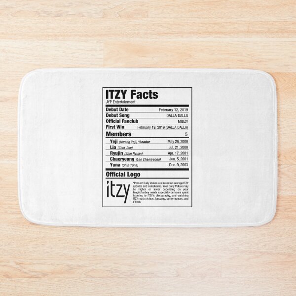Item preview, ITZY Kpop Nutritional Facts designed and sold by skeletonvenus.