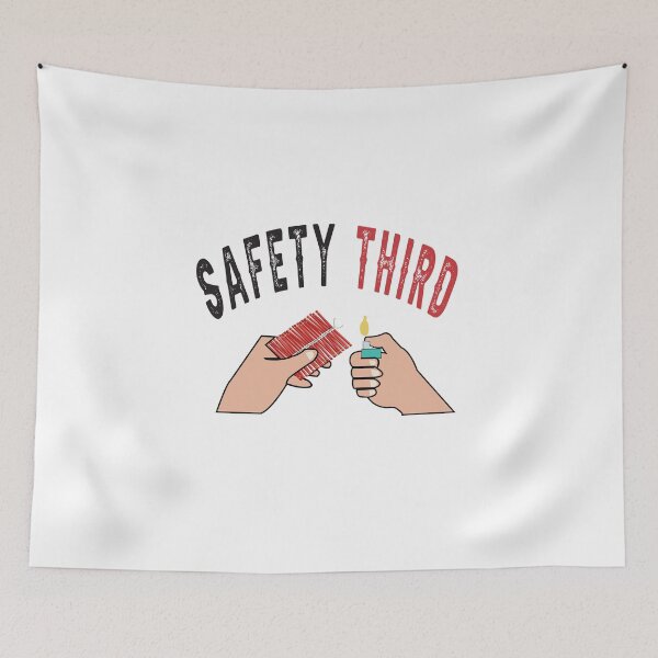 Item preview, fireworks Safety Third shirt, safety third mask, safety third sticker designed and sold by AMZBlacKStore.