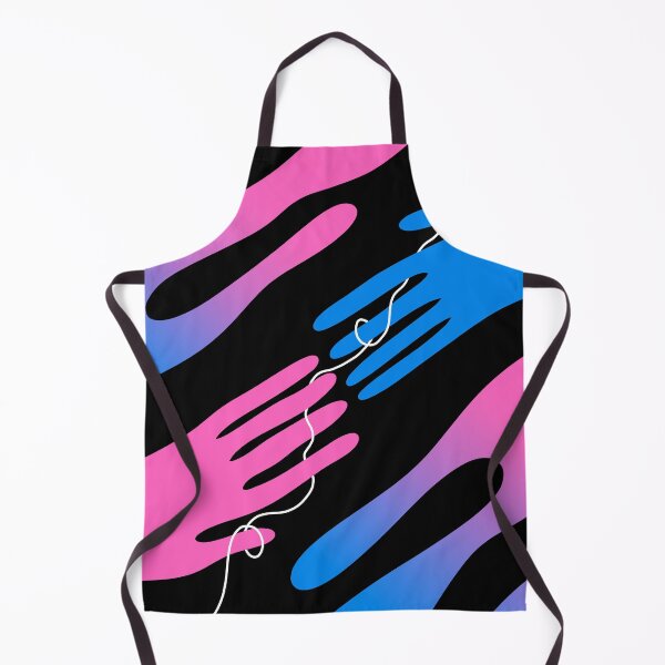 Item preview, soul mates abstract hands pink and blue designed and sold by trajeado14.