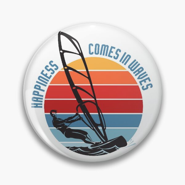 Item preview, Happiness Comes In Waves - Wind Surfing Life designed and sold by cotros.