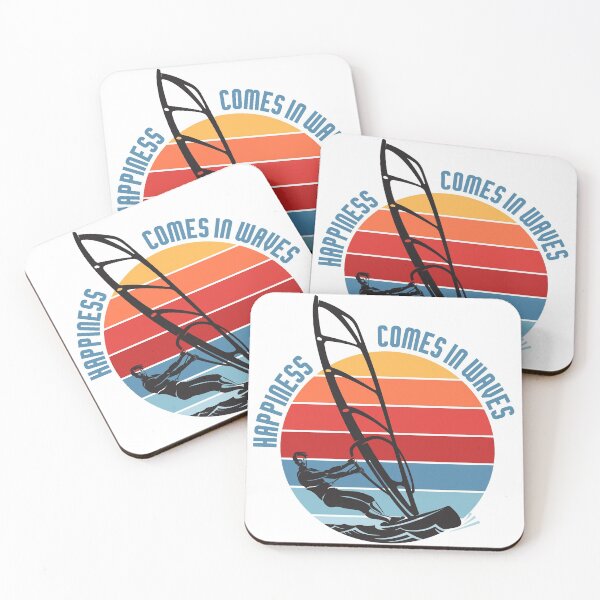 Item preview, Happiness Comes In Waves - Wind Surfing Life designed and sold by cotros.