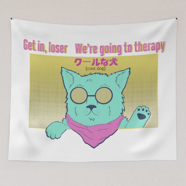 Item preview, Dog wearing sunglasses inviting you to go to therapy  designed and sold by AmpawPawp.
