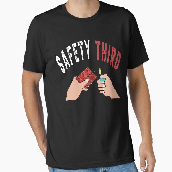 Artikel-Vorschau von Feuerwerk Safety Third Shirt, Safety Third Maske, Safety Third Aufkleber, designt und verkauft von AMZBlacKStore.