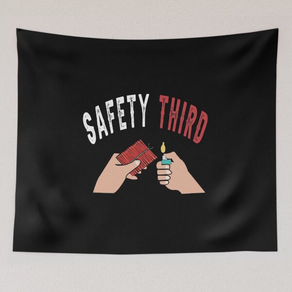 Item preview, fireworks Safety Third shirt, safety third mask, safety third sticker designed and sold by AMZBlacKStore.