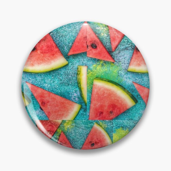 Artikelvorschau, rote Wassermelone auf blauem Fond entworfen und verkauft von Mariocii.
