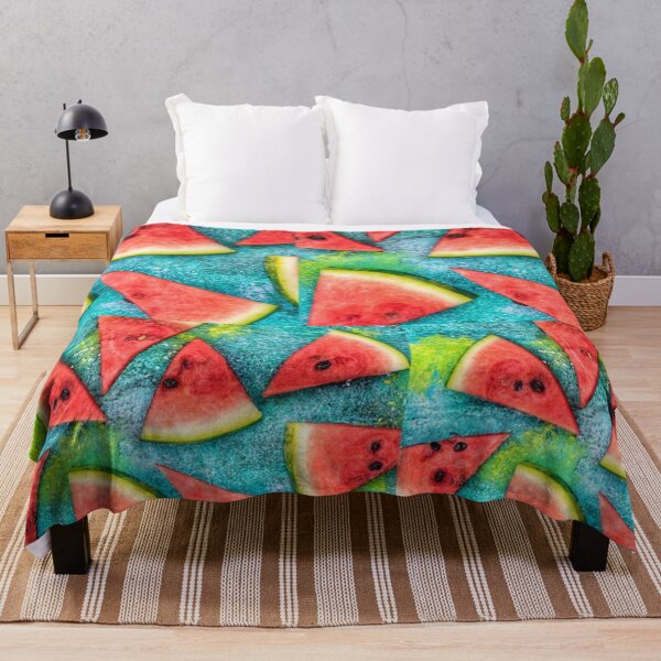 Item preview, red watermelon on a blue fond designed and sold by Mariocii.