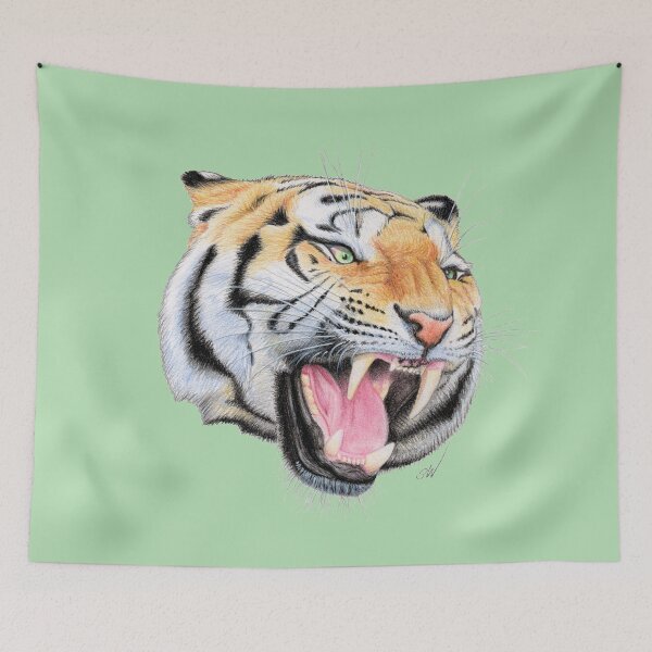 Item preview, Tiger (green) designed and sold by SandraWarmerdam.