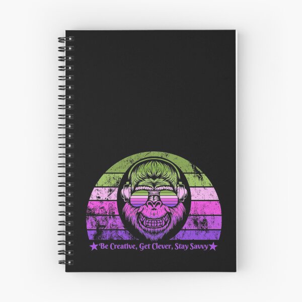 Item preview, Be Creative, Get Clever, Stay Savvy - Happy Monkey, Smiling Monkey, Rainbow Sunglasses designed and sold by SavvySapien.