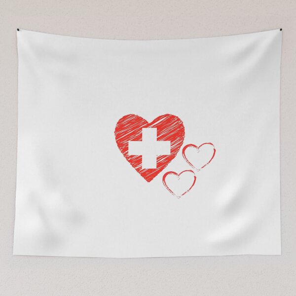 Artikelvorschau, 1. August, Schweizer Nationalfeiertag. Lustiges Herz T-Shirt. entworfen und verkauft von Fiftyandfab.