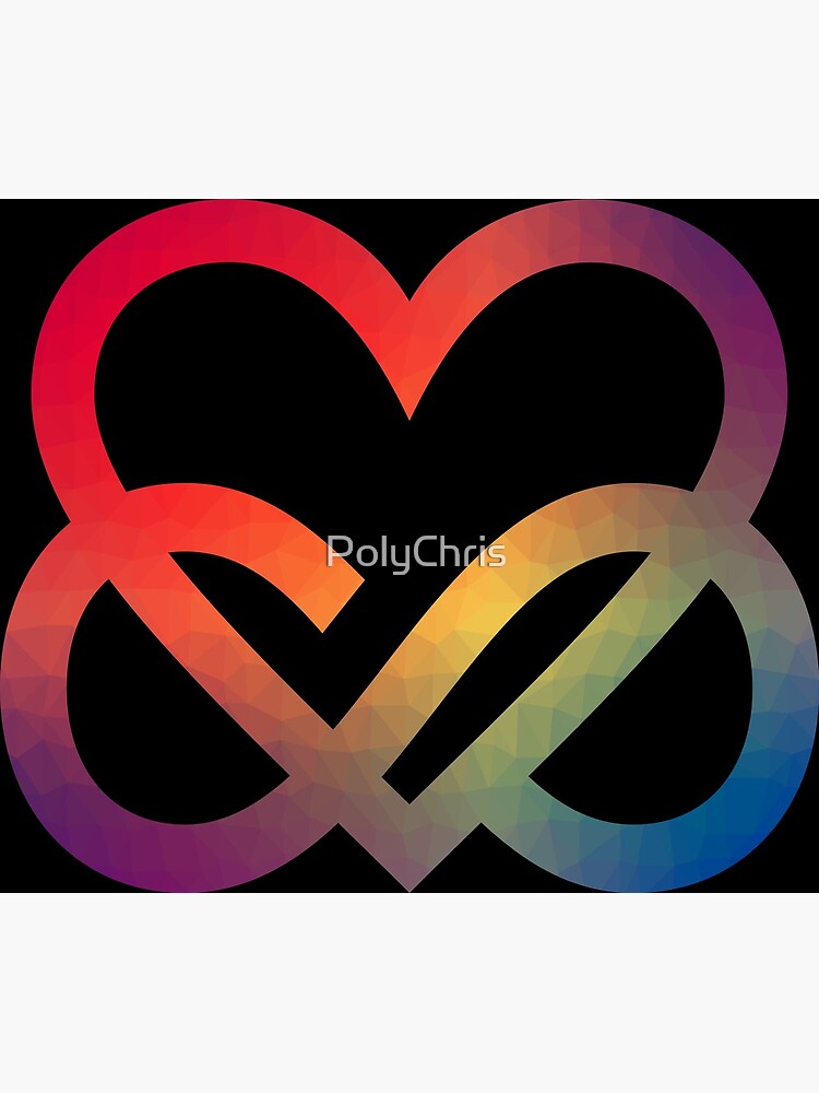 Infinity Heart Poly Pride Polyamory Symbol Art Print By Polychris Redbubble 6686