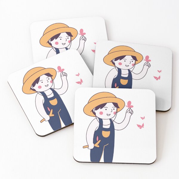 Item preview, A child playing with butterfly. designed and sold by Preetydesign.