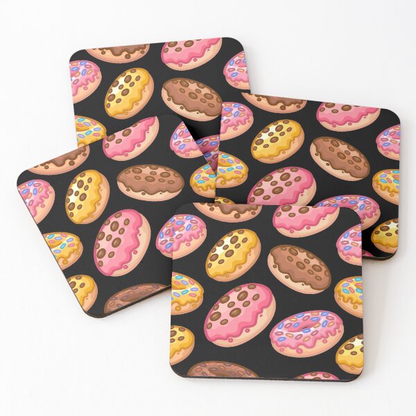 Item preview, Doughnut Pattern With Black Background designed and sold by Legendary  Status.