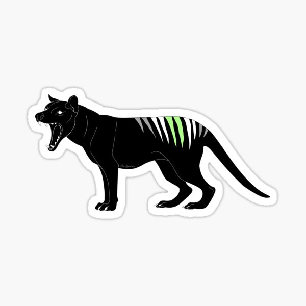 Thylacine - Agender Pride Flag Sticker