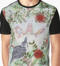 Kookaburra with Meditation Bears Graphic T-Shirt