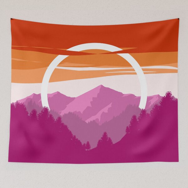 Item preview, Pride Mountain (diseño sutil de la bandera del orgullo lésbico) designed and sold by Albrithr.