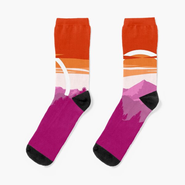 Item preview, Pride Mountain (Subtle Lesbian Pride Flag Design) designed and sold by Albrithr.