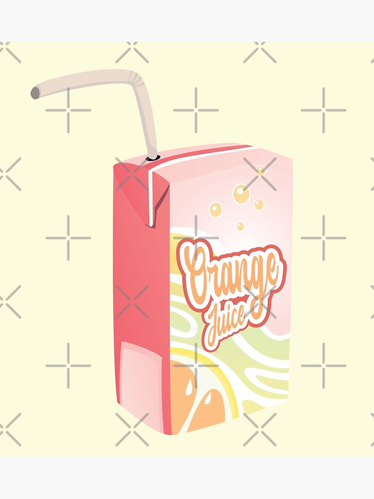 Orange Juice Box Art Board Print for Sale by Gmaish