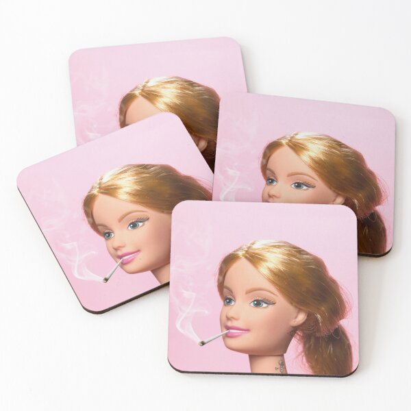 Doll Smoking Coasters (Set of 4)