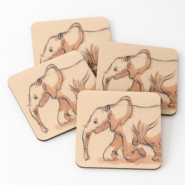 Item preview, Strolling Along - Elephant Watercolor Painting #23 designed and sold by Rebecca Rees.