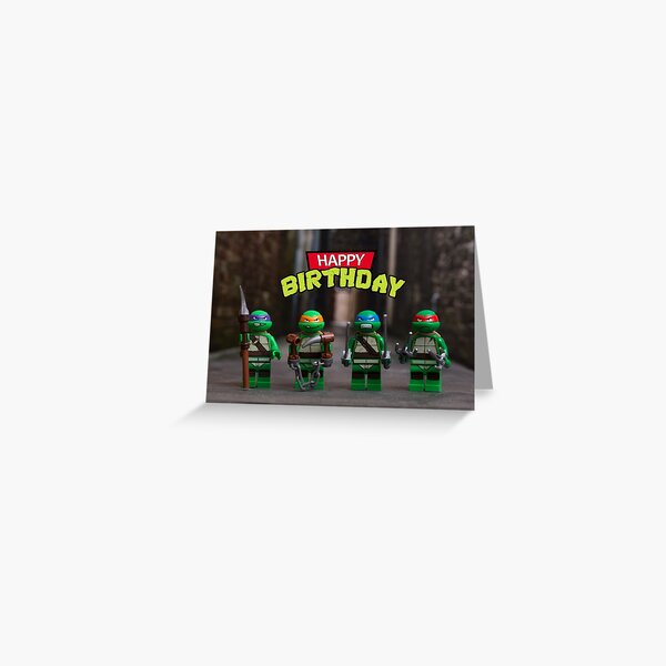 Teenage Mutant Ninja Turtles themed Birthday Card Greeting Card