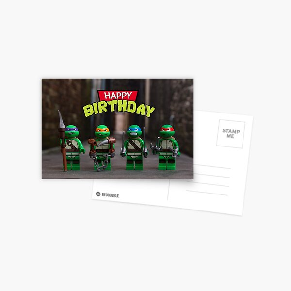 Teenage Mutant Ninja Turtles themed Birthday Card Postcard