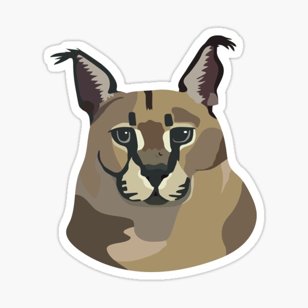 Big Floppa - Caracal meme cat / fat floppa / cursed floppa Greeting Card  for Sale by romanticists