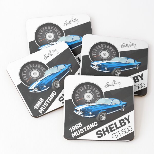 Item preview,  Ford Mustang Shelby GT500 - Acapulco Blue Retro Design designed and sold by blackwolfpixels.