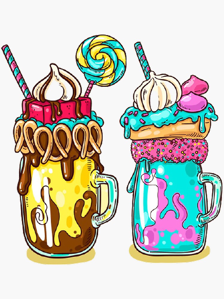 "Monster Shakes" Sticker by IshitaPoint | Redbubble