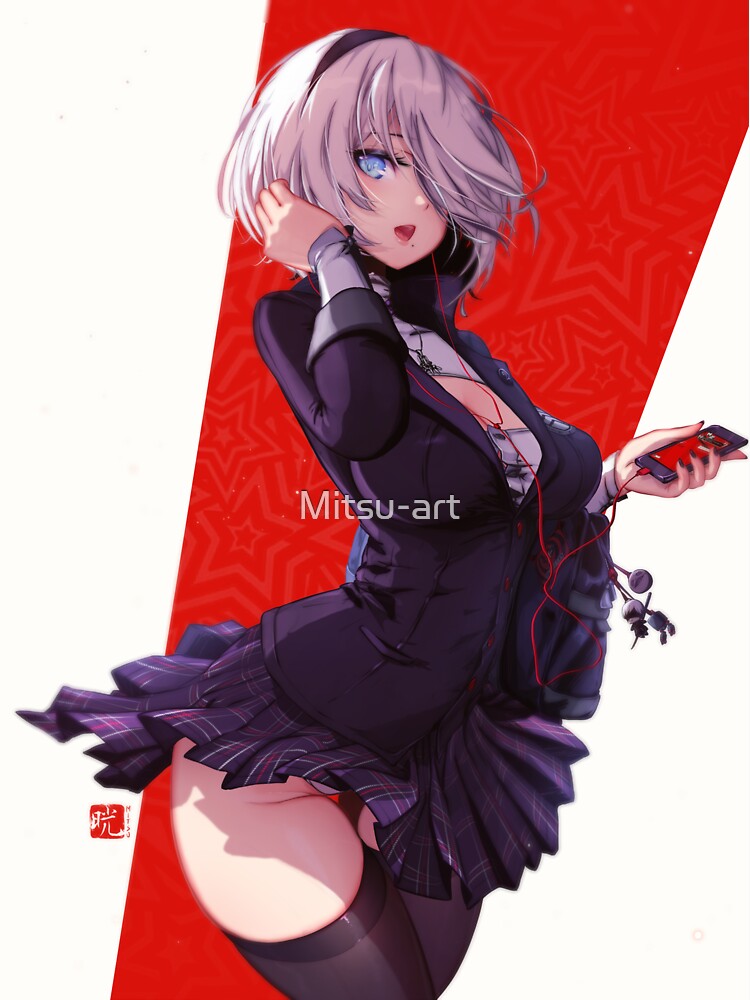 2B Schoolgirl | NieR X Persona 5 by Mitsu-art