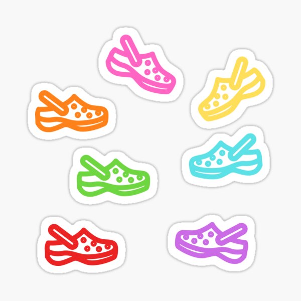 Croc multicolor stickers Sticker