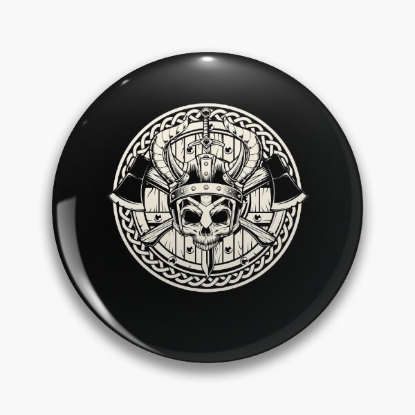 Item preview, Viking knot shield & ax Viking gift Valhalla designed and sold by Lenny Stahl.