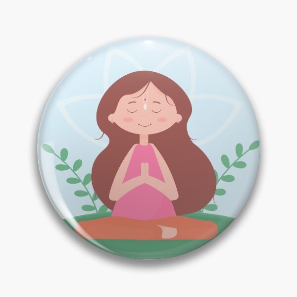 Item preview, Meditate happy girl. Young woman sitting in yoga lotus pose. concept of meditation. Hare Krishna. designed and sold by KsuWonder.