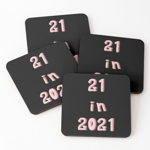 Item preview, 21 IN 21 in Pink | TURNING 21 IN 2021 | 21ST birthday | 21st birthday gift | Cute 21st birthday gift designed and sold by Violet Treasures.